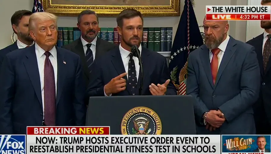 Why was Bryson DeChambeau in the White House alongside Donald Trump and WWE star Triple H?
